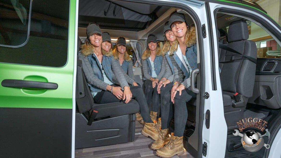 Platz für 6 Personen im Ford Nugget Six-Pax