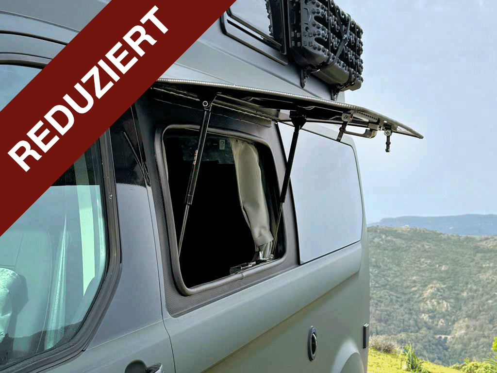 Aufgeklapptes, seitliches Open Sightseeing Fenster