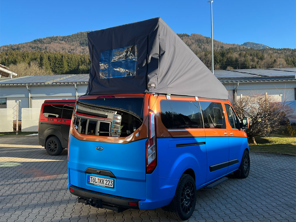Wetterschutzhaube für den Ford Nugget Aufstelldach